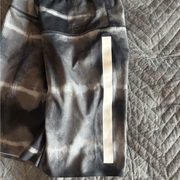 Nike Dry Fit Small Spandex 5” Inseam. Gray/black tie dye - Picture 2 of 6